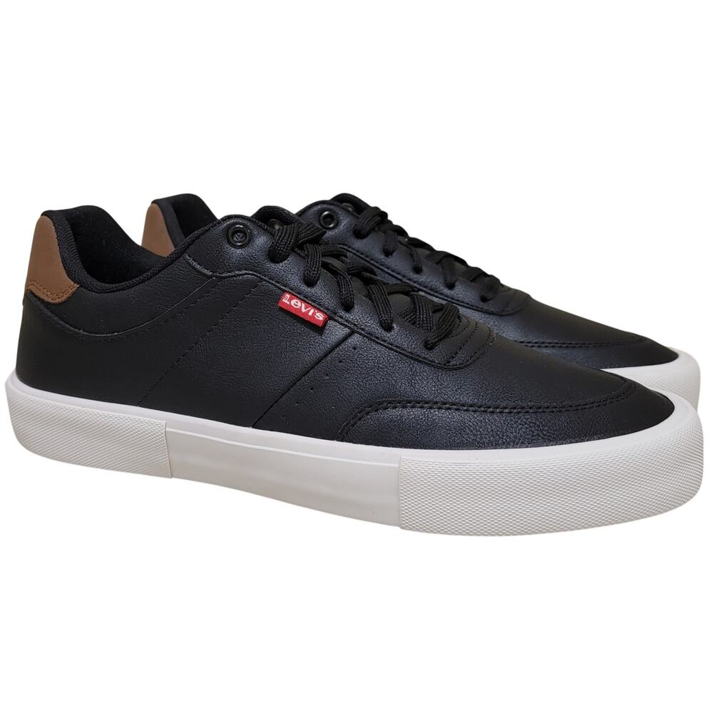 Levi's Men Munro Classic Low Top Sneakers Size US 12M Black Faux Leather